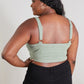 White Birch Sense of It All Cropped V-Neck Tank Top in Mint -