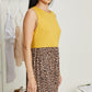 P & Rose Girl Next Door Leopard Color Block Dress in Mustard -