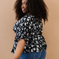 ODDI Garden Stroll Floral Peplum Blouse -