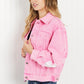 Andree by Unit Starstruck Full Size Sequin Star Patch Denim Jacket -