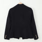 Double-Breasted Lapel Collar Blazer with Pockets -