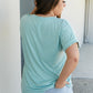 Sew In Love Let's Meet Up Polka Dot Tee in Sage -