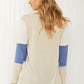 HOPELY Blue Skies Color Block Waffle Knit Top -