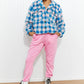 Davi & Dani Just For Show Gingham Teddy Shacket -