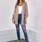 Printed Lantern Sleeve Open Front Top -