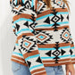 Andree by Unit Southwestern Sunset Full Size Geometric Mock Neck Sweater -