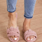 Weeboo Here For You Faux Fur Sandal Slides -