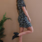 GeeGee Classy and Chic Floral Ruched Dress -