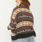 CY Fashion Reindeer Retreat Full Size Fair Isle Christmas Sweater -