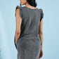 Sew In Love Cascade Springs Acid Wash Dress in Black -