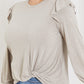 CY Fashion Addicted to You Ruffle Shoulder Top -