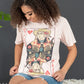 Lotus Fashion Wild West Card Graphic Tee in Pink -