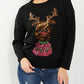 Andree by Unit Christmas Rudolph Full Size Sequin Sweater -