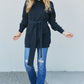 Zenana Turtleneck Raglan Sleeve Belted Tunic Sweater -