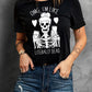 Halloween Skeleton Graphic Round Neck Tee -