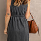 Sleeveless Button Down Mini Dress -