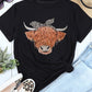 Animal Graphic Round Neck T-Shirt -