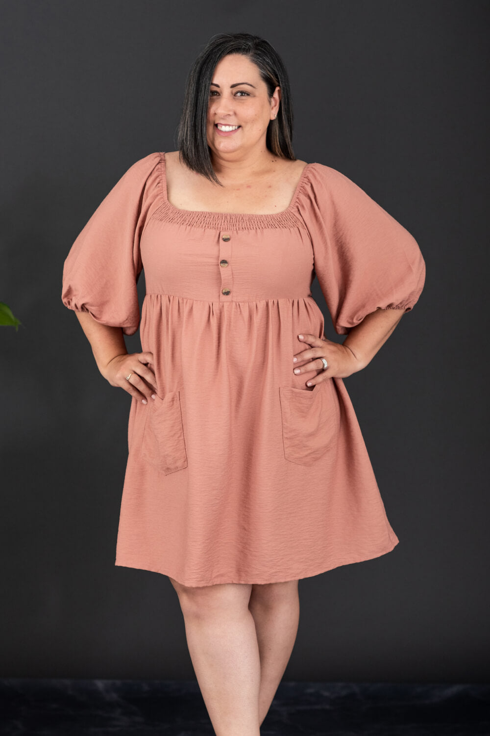 GeeGee I Promise Puff Sleeve Dress -