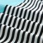 Striped Color Block Open Front Cardigan -