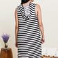 Sew In Love Midtown Striped Hooded Sleeveless Dress -