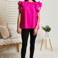 Glam Sweet Pea Ruffle Sleeve Top -