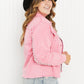 Andree by Unit Dripping in Pearls Full Size Embellished Denim Jacket -