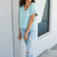 Sew In Love Let's Meet Up Polka Dot Tee in Sage -