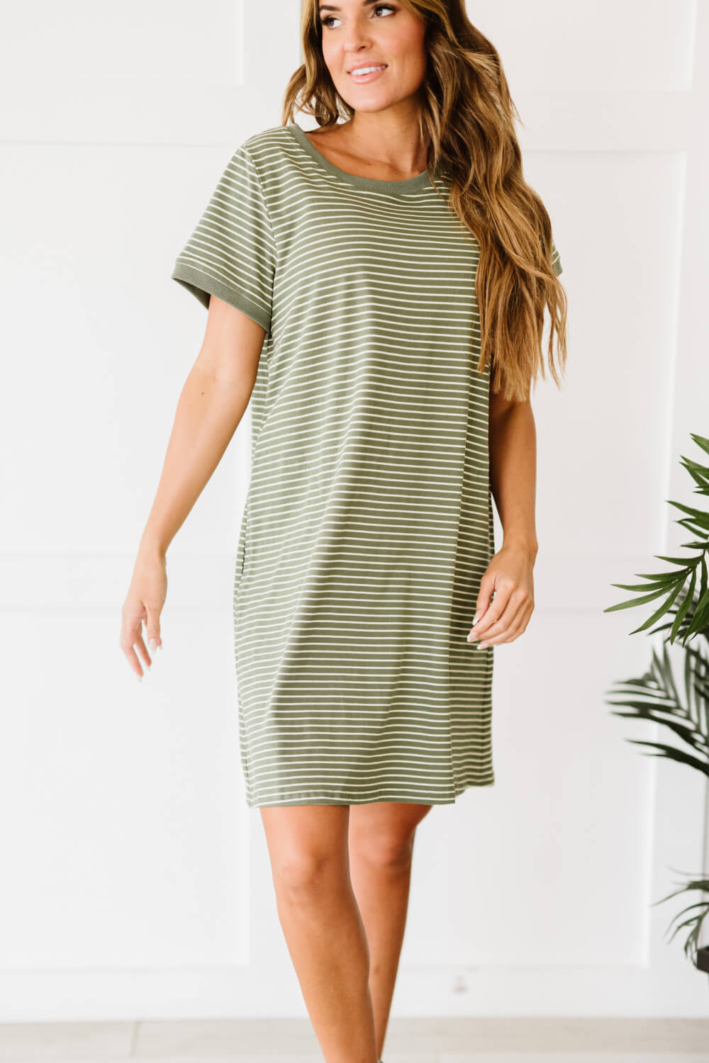 Cotton Bleu Simplicity is Best Striped T-Shirt Dress -