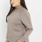 Emerald Collection Northwest Full Size Ribbed Detail Turtleneck Sweater -