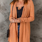 Ribbed Open Front Cardigan -