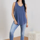 Sew In Love Never a Dull Moment Racerback Tank in Denim Color -