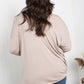 Zenana Full Size Round Neck Dropped Shoulder Tunic Top in Ash Mocha -