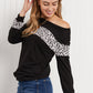 Acting Pro Wild for the Weekend Full Size Leopard Contrast Top -