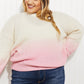 Sew In Love Cotton Candy Dreams Dip-Dye Ombre Sweater -