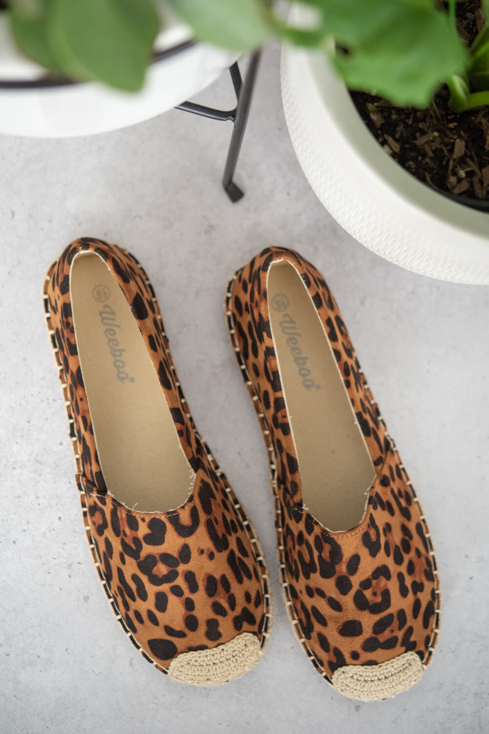 WeeBoo In Step Espadrille Slip-On Flats in Leopard -