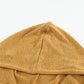 Leopard Print Sleeve Drawstring Hoodie -