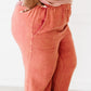 Cotton Bleu Vagabond Paperbag Wide Leg Pants -