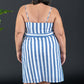 Davi & Dani Never Let Go Striped Sleeveless Dress -