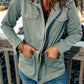 Drawstring Waist Pocketed Jacket -