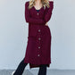 Zenana Autumn Aura Full Size Ribbed Longline Cardigan in Dark Burgundy -