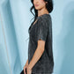 BiBi Best-Kept Secret Acid Wash Cutout Tee -