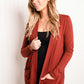 Zenana Full Size Open Front Top with Pockets -