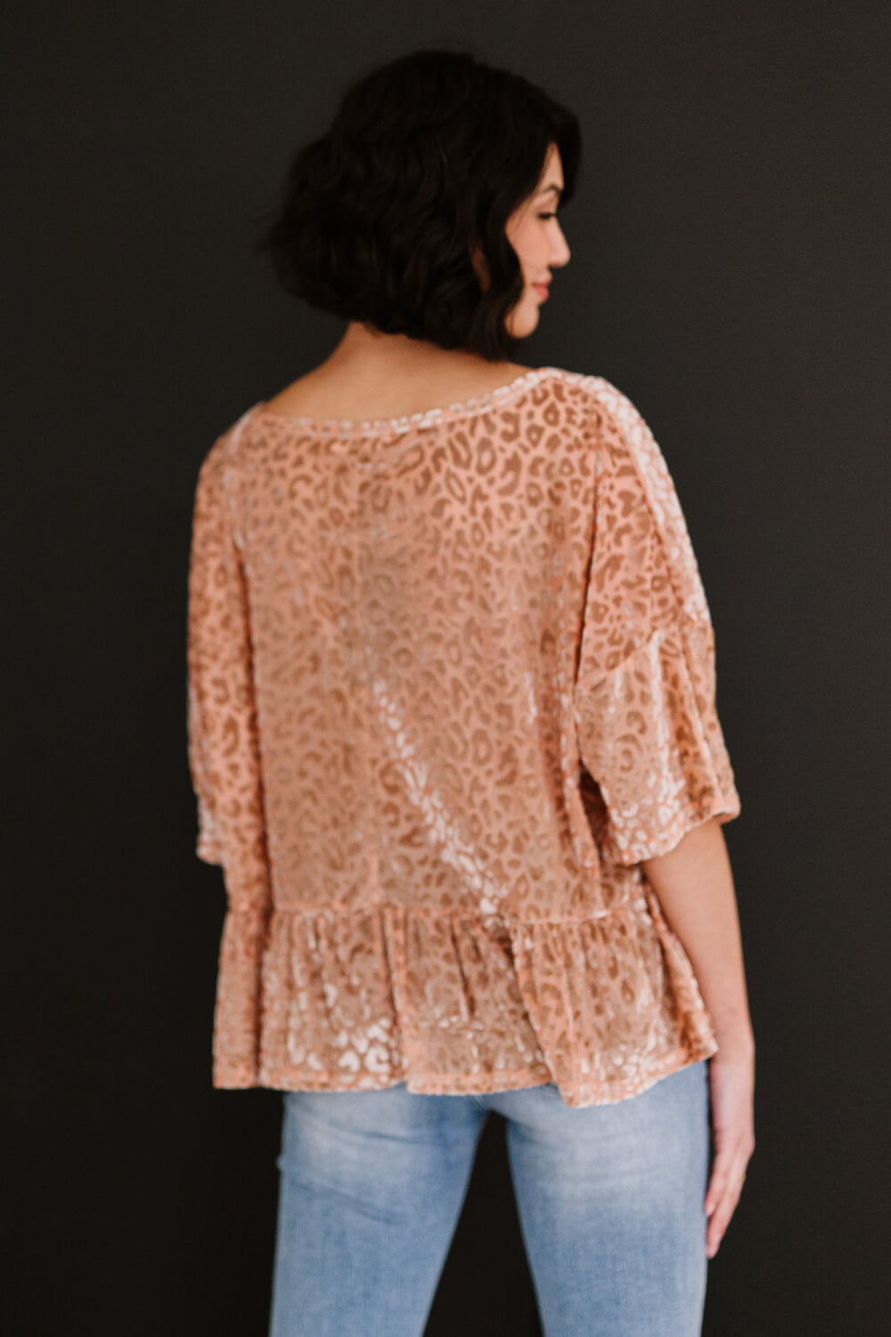 Cheers to You Leopard Burnout Top -