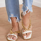 Fortune Dynamic Take A Chance Chain Detail Sandals -
