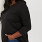Acting Pro City Loft Full Size Three-Quarter Sleeve Tunic Top -