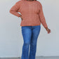 Sew In Love Full Size Mixed Knit Dropped Shoulder Sweater -