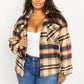 CY Fashion Crushing on Fall Full Size Plaid Shacket -