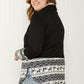 Heimish Sleigh Ride Full Size Waffle Knit Christmas Top -