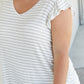 Sew In Love Illuminate the Way Striped Tee in Heather Grey -