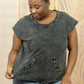 Sew In Love See You Around Acid Wash Pocket Tee -